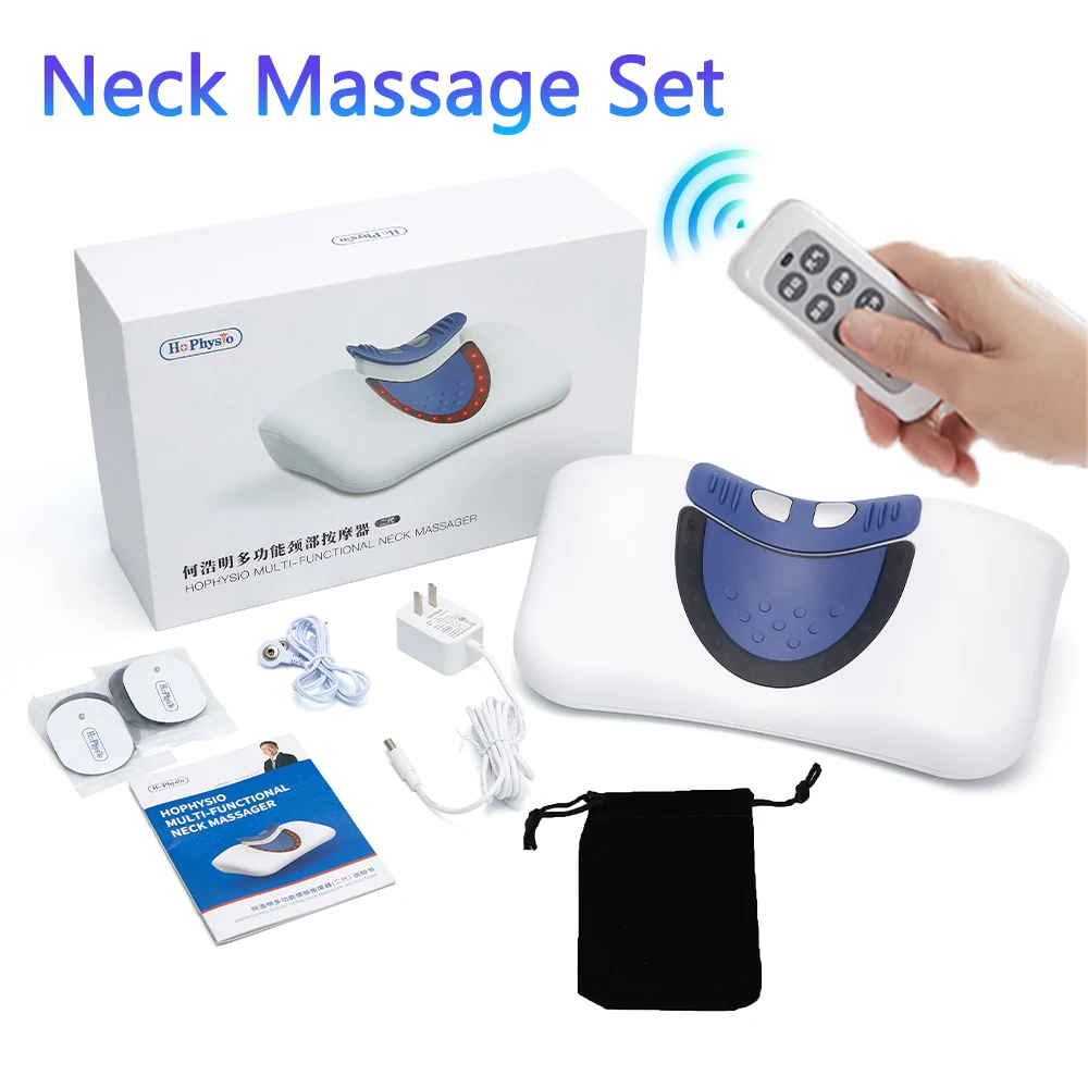 

Electric Massage Pillow Cervical Massager Spinal Traction Device Shoulder Neck Massage Pillow Vibration Hot Compress Health Care