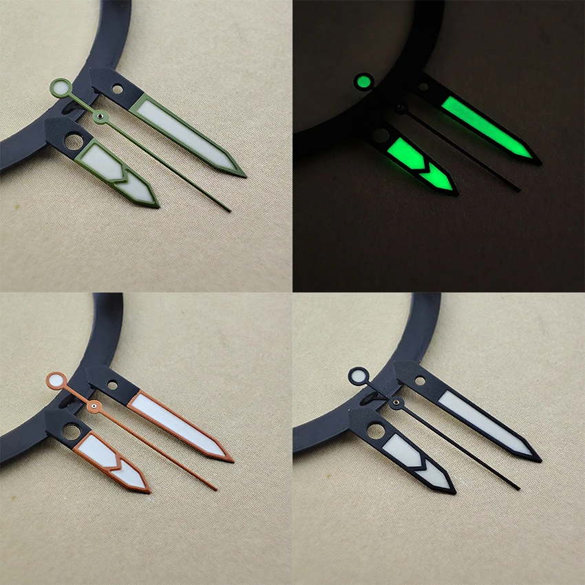 NH35 NH36 Hands C3 Strong Luminous Watch Hands Green Black Yellow Pointer Suitable for NH35/NH36/4R/7S Movemet Watch Accessories