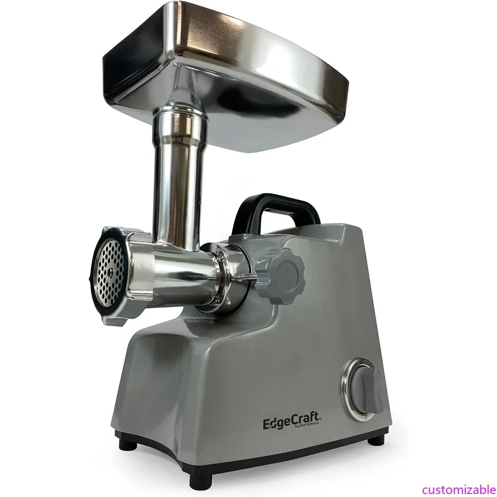 

Профессиональная мясорубка EdgeCraft с обратной функцией и набором для начинки колбас, трехсторонний переключатель управления для универсального измельчения