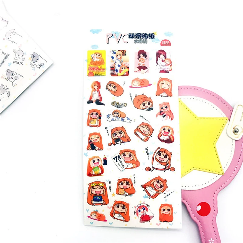 Pegatina de anime Doma Umaru Accesorios Cosplay Prop 100 piezas