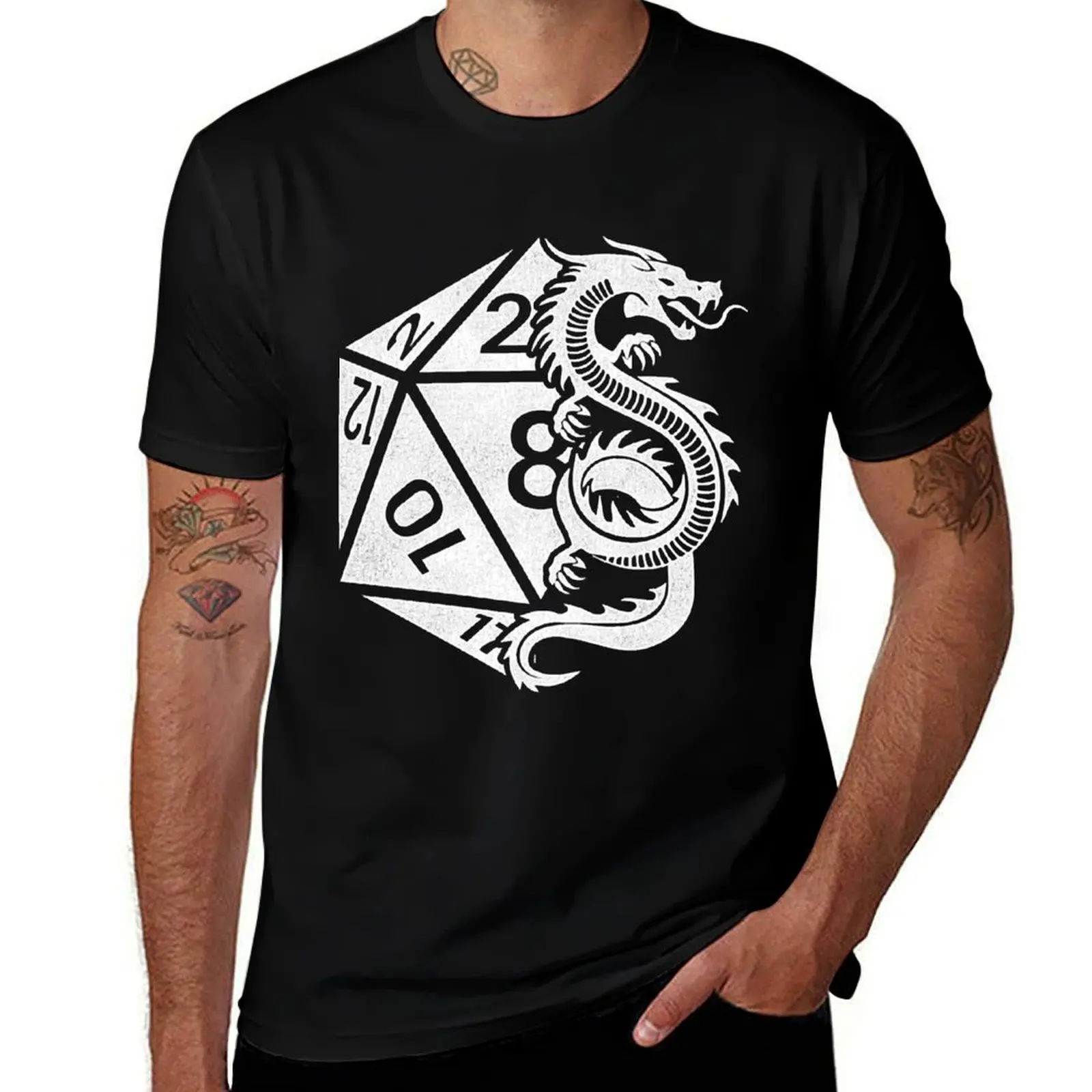 Dragon Poly Dice - D20 Dungeon Dice RPG T-Shirt plain clothes affliction shirts black t shirts for men