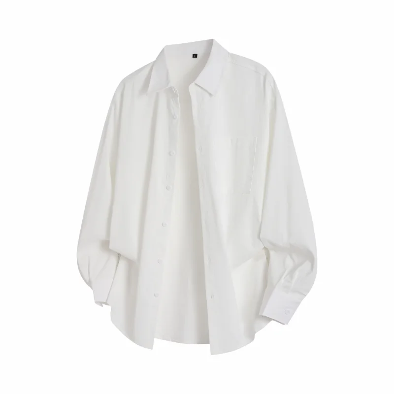 

Solid Color Long Sleeve Shirt Men Simple And Versatile Business Casual