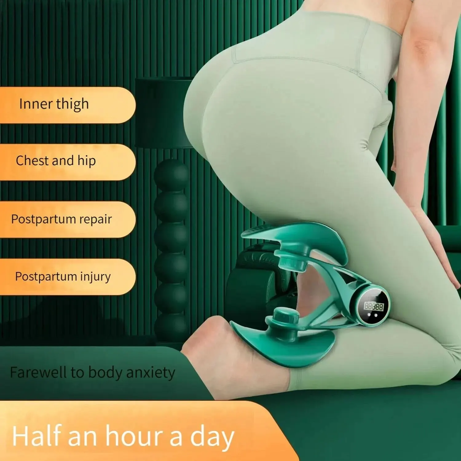 Multifunctional Leg Beauty Device Postpartum Repair Pelvic Floor Muscle Trainer Leg Clamp Countable Trainer Leg Clamp