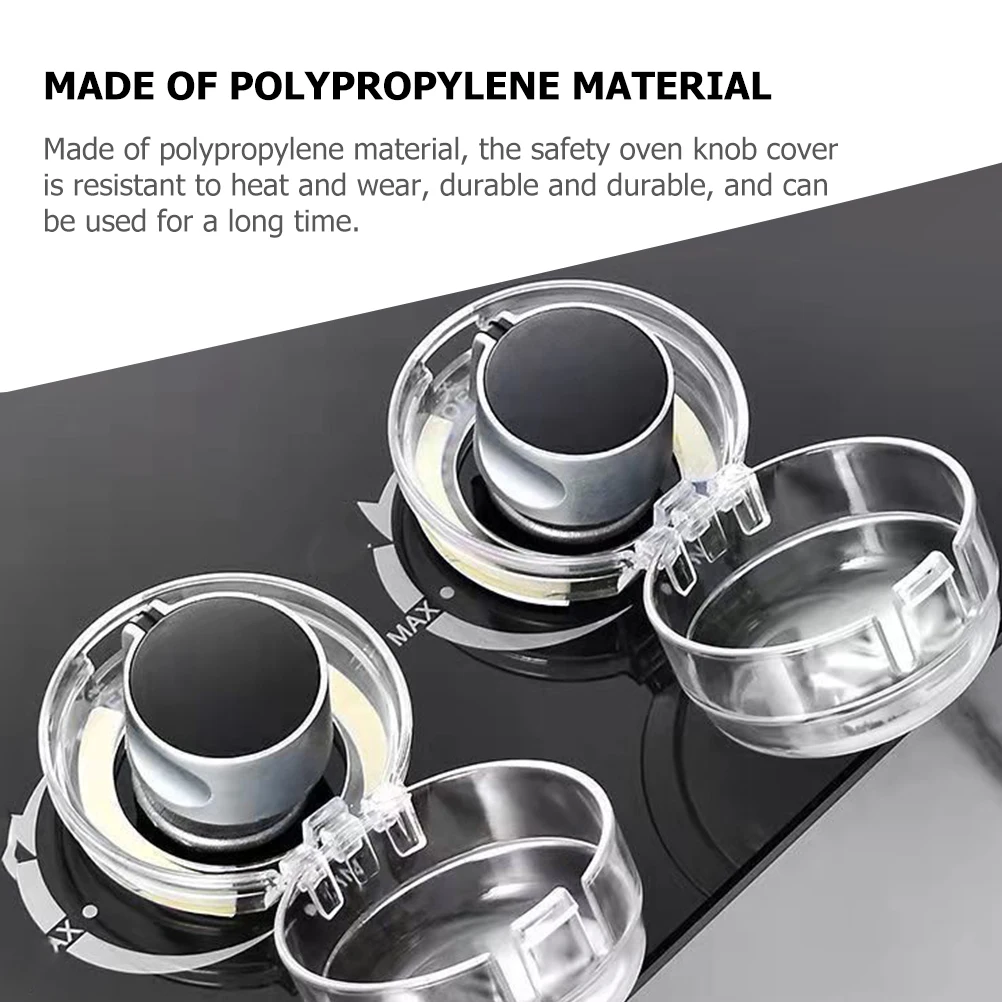 

8pcs Stove Knob Covers Child Safety Guards Durable PP Material Kitchen Switch Protective Cover Gas Stove Proof Locks Baby Safety