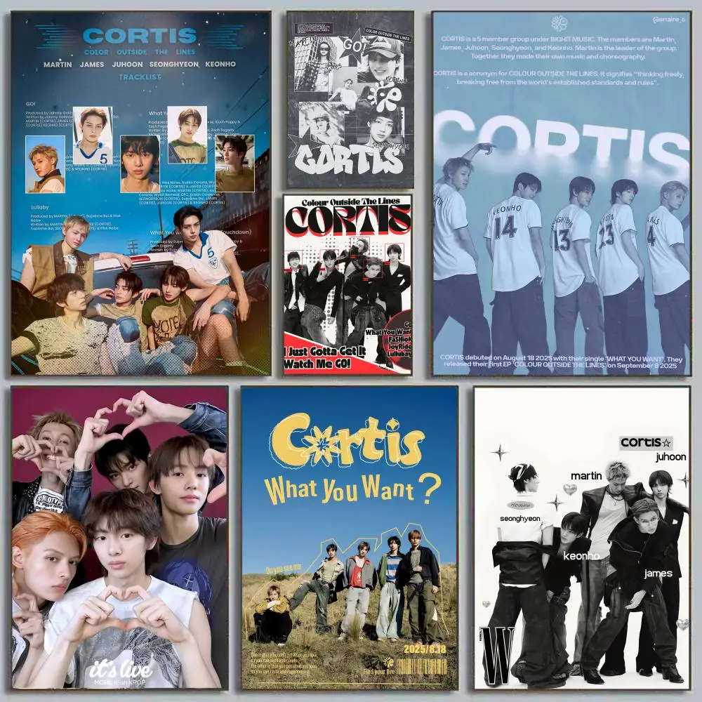 

Kpop Group C-CORTIS Painting Calligraphy Exquisite Waterproof Canvas Art Wall For Home Living Room Bedroom Office Decor Gift