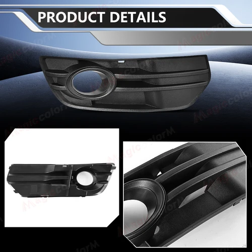 Imagen 2 del producto Cubierta de luz de parachoques delantero para Audi Q5 2009 2010 2011 2012, lámpara antiniebla, parrilla hexagonal negra, luz antiniebla, rejilla de carreras 8R0807681A 8R0807682A