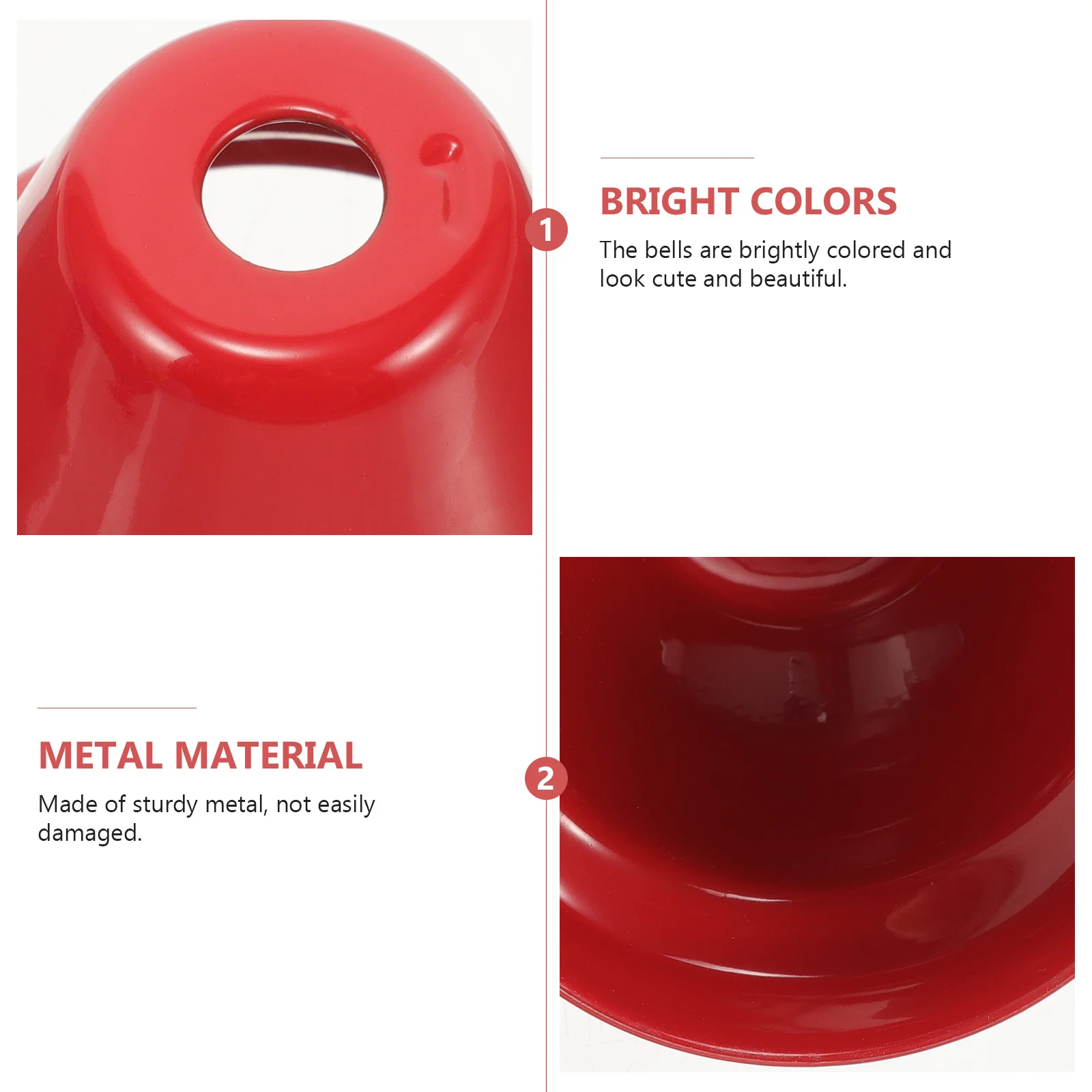 8 قطعة ملحقات أدوات أورف أجراس معدنية صغيرة صغيرة أجراس زخرفية ملونة لتعليم المشاريع الحرفية بنفسك #1