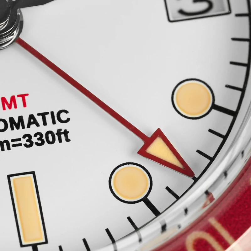 Watchdives WD6542 ใหม่นาฬิกา NH34 การเคลื่อนไหวทางกล GMT นาฬิกาผู้ชายแซฟไฟร์คริสตัล 10 บาร์กันน้ำส่องสว่าง 38 มม.นาฬิกาควอตซ์