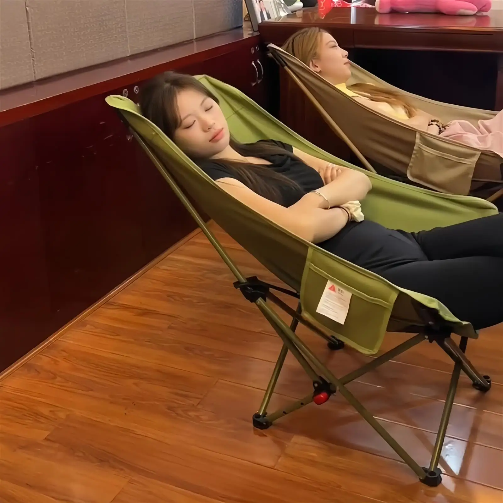 

Портативное складное кресло-кровать для офиса и отдыха, однослойное, легкое, из ткани Оксфорд, в форме полумесяца