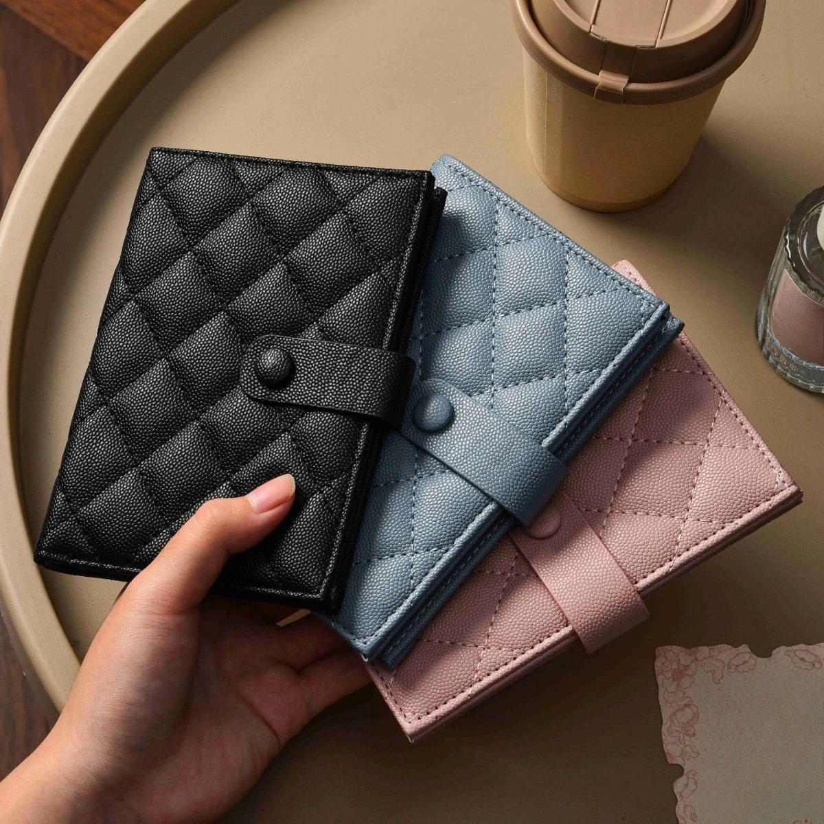 

Multifunctional PU Leather Passport Wallet for Women Men Travel Card Holder with Multiple Slots