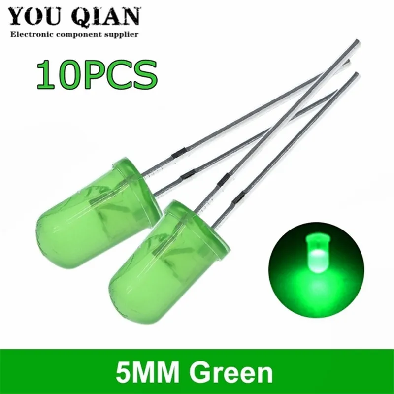 Kit Rupa-rupa Lampu Dioda LED 5MM Komponen Buatan Sendiri Komponen Kuning Putih Biru Hijau Baru Asli UNTUK Arduino