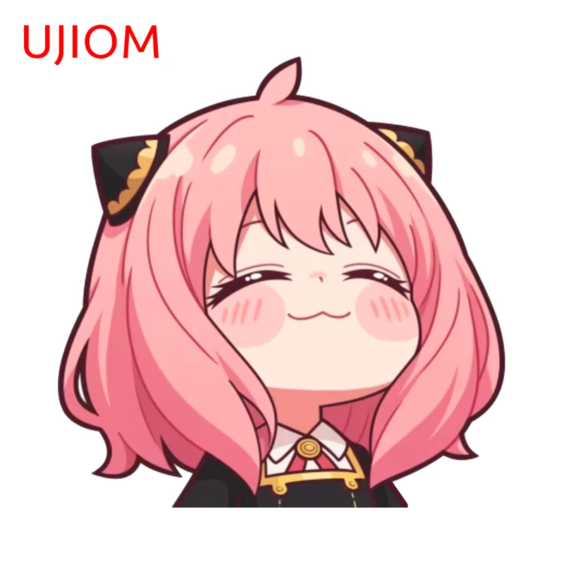 UJIOM Cute Cartoon Neko Anya Peeker Wall Stickers Simple Vestibule Bookshelf Laptop Decal Nice Personal Decoration Chambre
