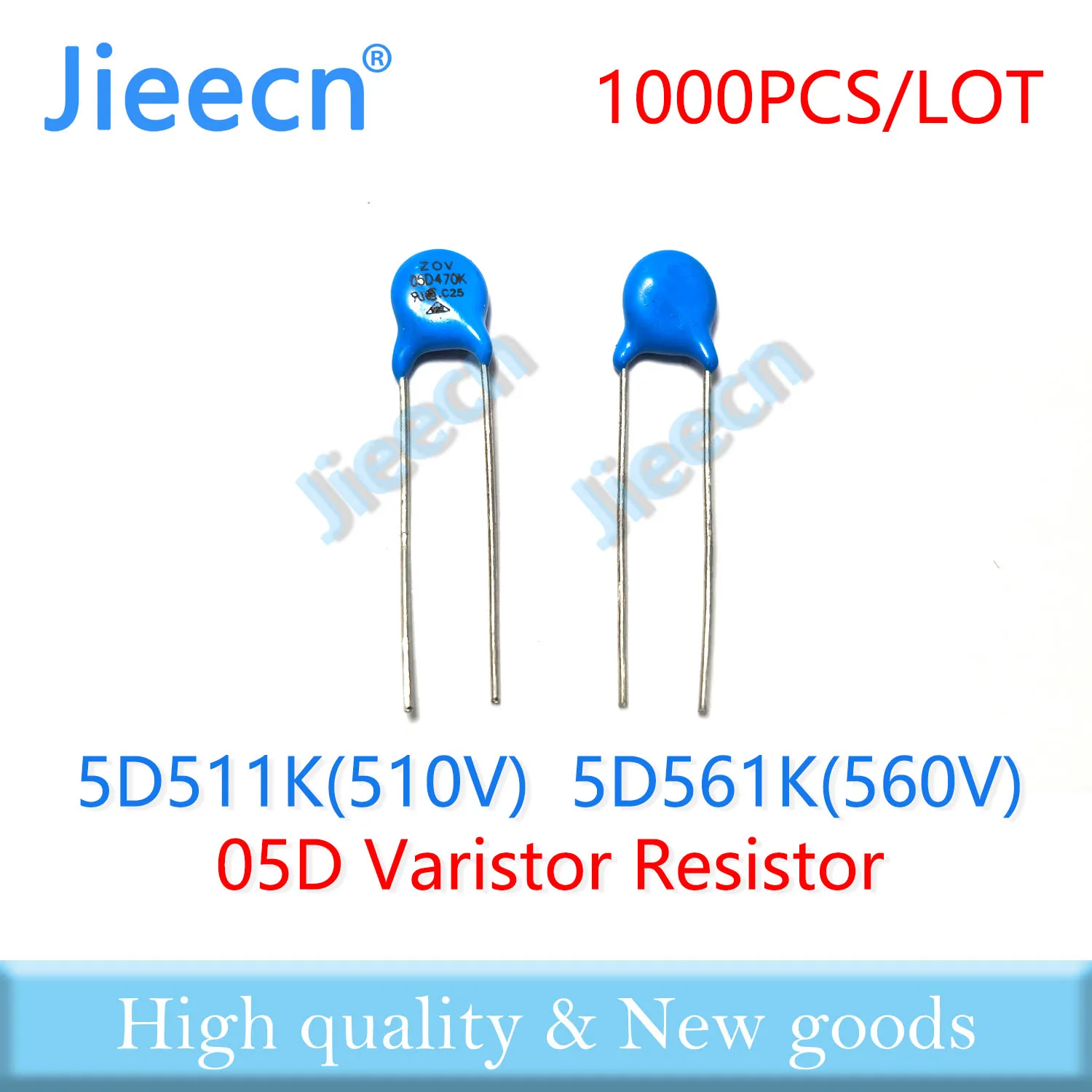 Jieecn 05D 1000PCS 510V 560V 05D511K 05D561K 5D511K 5D561K Varistor Resistor ZOV