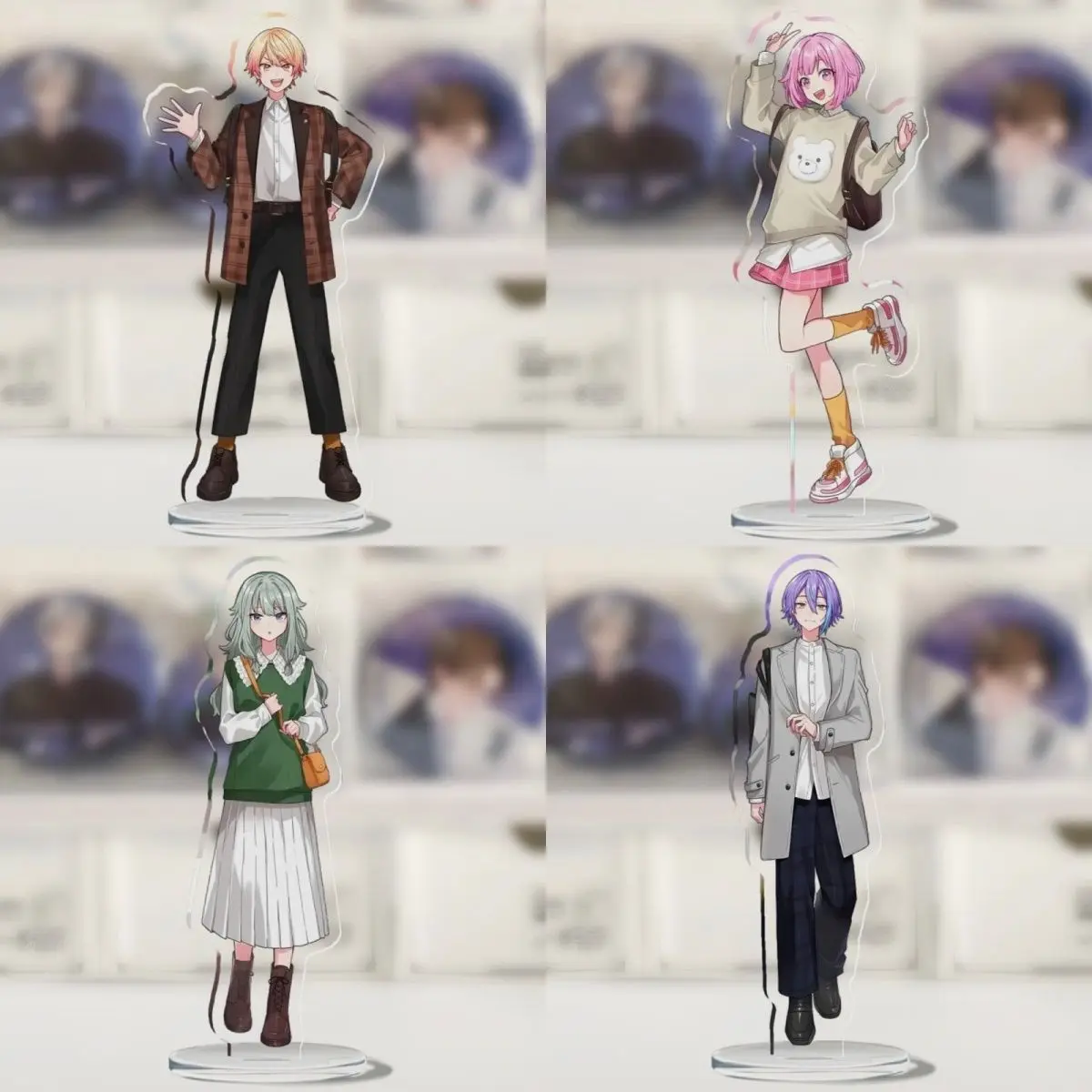 

Tenma Tsukasa Tks Tms Kamishiro Rui Otori Emu Kusanagi Nene Project Sekai HD Прослойная акриловая фигурка-подставка Модель Настольный дисплей
