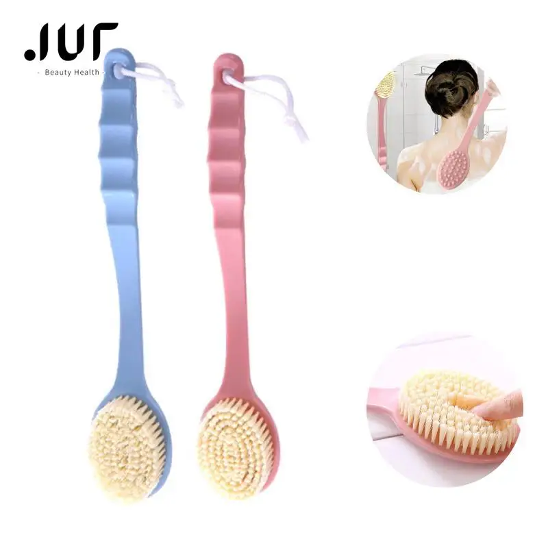 1pc Back Body Bath Shower Cleaning Brushes Bath Brush Long Handle Exfoliating Scrub Skin Massager Exfoliation Bathroom Brush