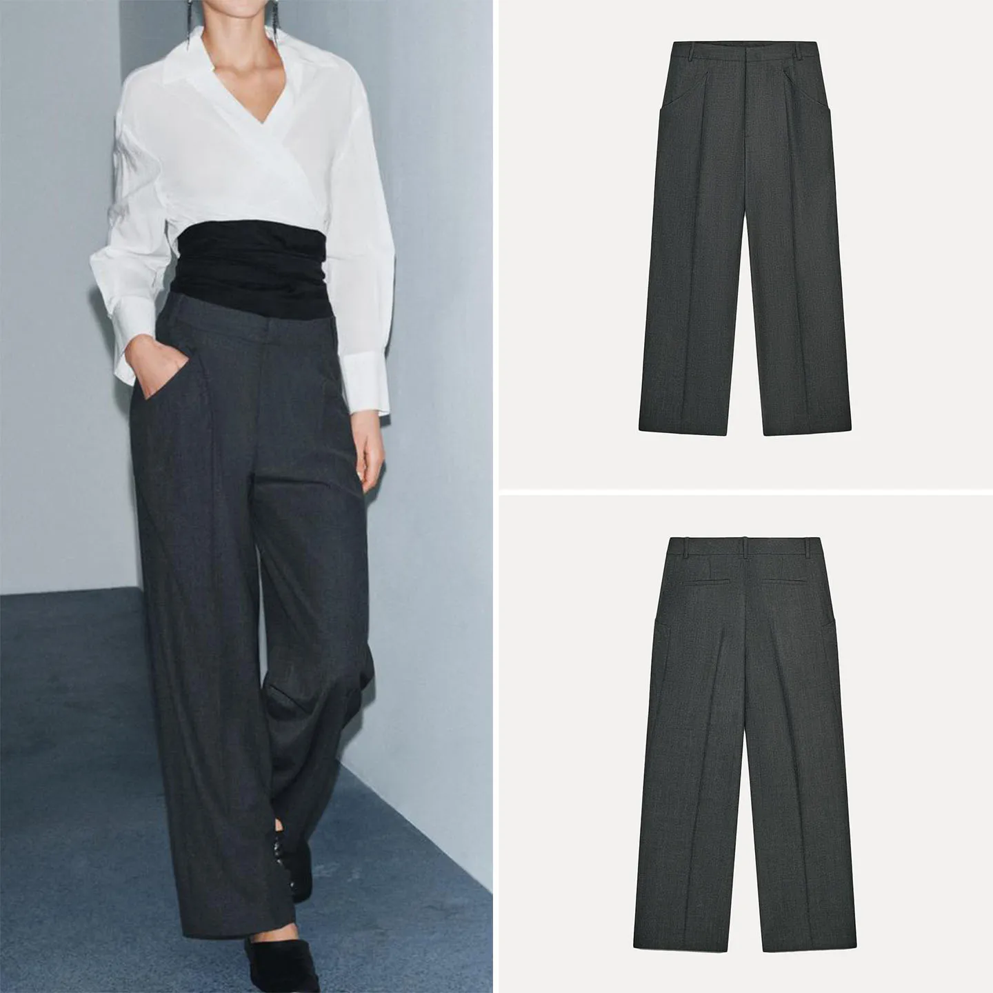 

Ele ket Pants for Women Faionable Versatile High Waist Straight Leg Trousers for Busin Casual Wear Autumn 2025