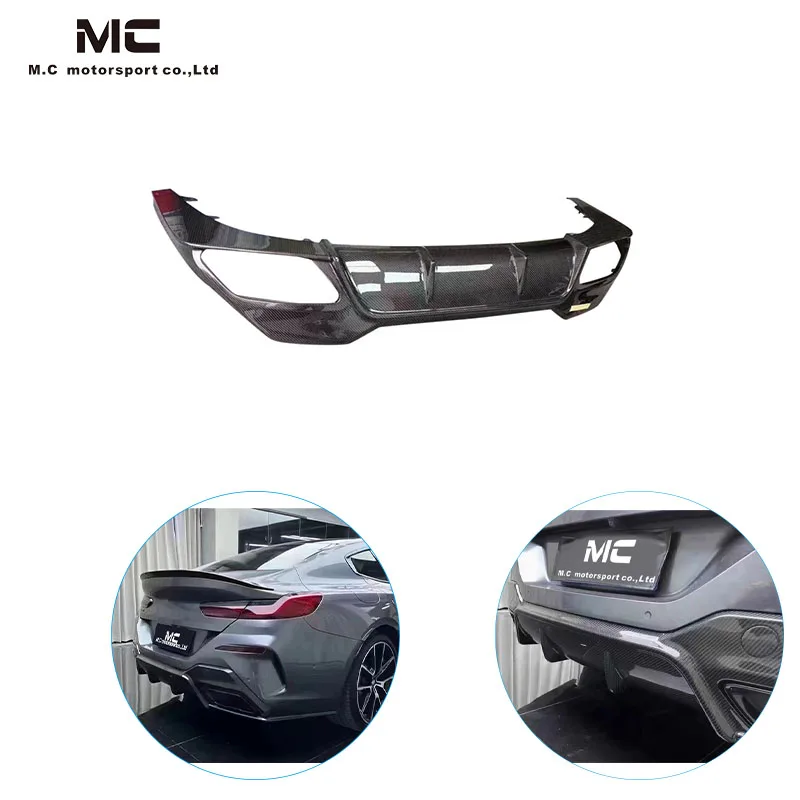 3D STYLE CARBON FIBER REAR DIFFUSER FOR 2019-2021 BMW 8 SERIES G14 G15