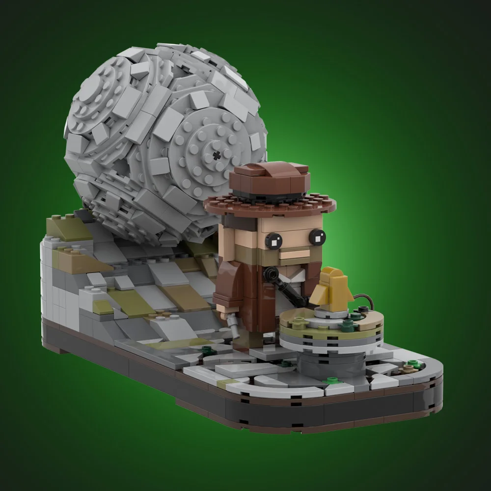 

Indiana Jones Temple Escape Building Blocks Raiders of the Lost Ark Scene Model Kit Adventure Movie Collectible for Adult Fans