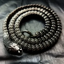 60CM Snake Outdoor EDC Tactical Self Defense Whip Stainless Steel Bracelet Steel Whip Necklace