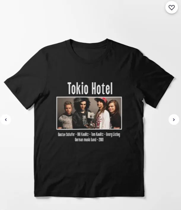 tOKIO hOTEL tOKIO hOTEL mUSIC bAND tOP t sHIRT bLACK s-4xl CG511