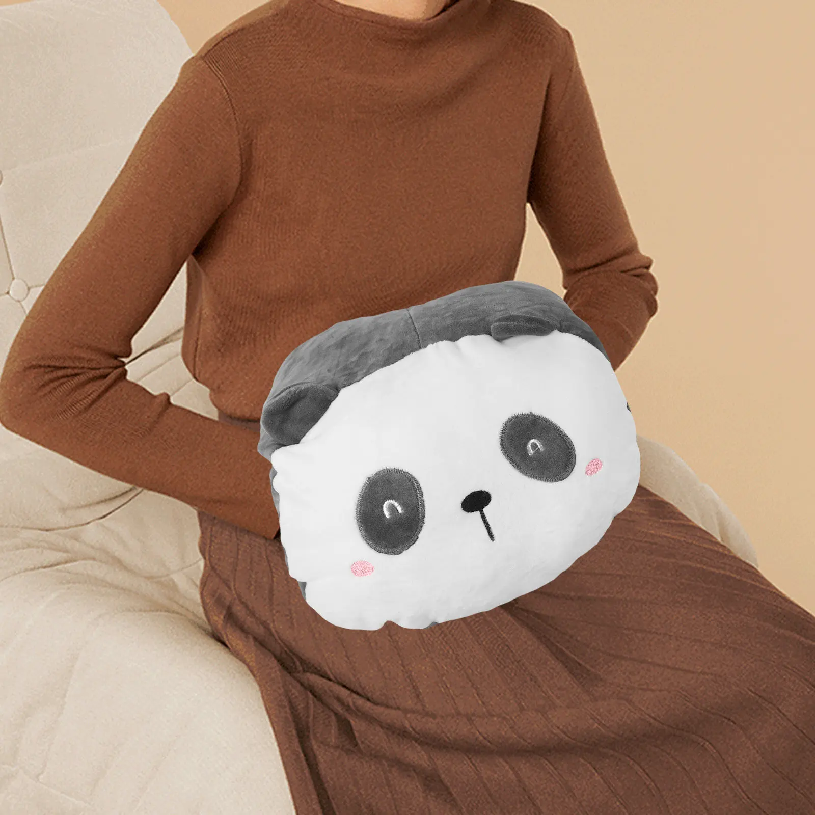 

Cartoon Hand Warmer Pillow Soft Comfortable Decorative Throw Cushion for Reading Studying Nap in Living Room Hand Warmer Pillow