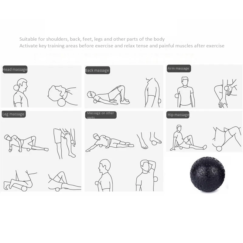 

Мяч для фитнеса, 1 шт., массажный мяч высокой плотности, легкий тренировочный мяч, 10 см, для миофасциального расслабления, глубокотканных массажей, йоги
