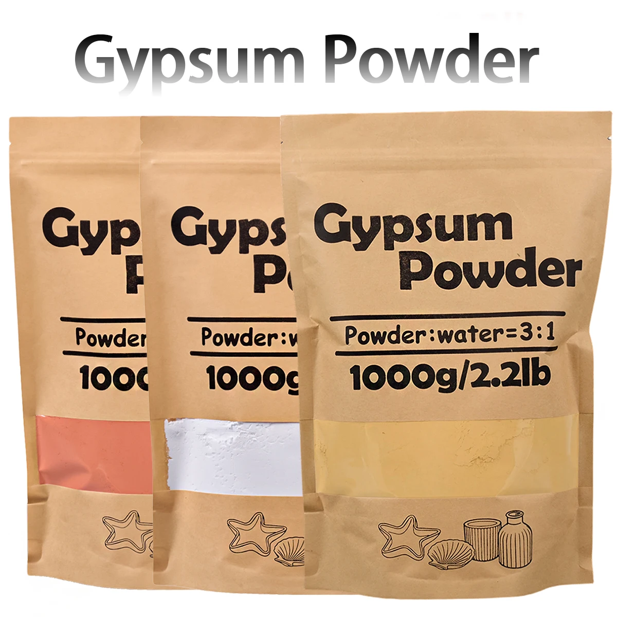 

1 кг гипсового порошка, белый/желтый/кирпично-красный цвет, высокая плотность, литейные порошки из смолы, глиняная форма для рукоделия, материалы для гипсовых кукол «сделай сам»