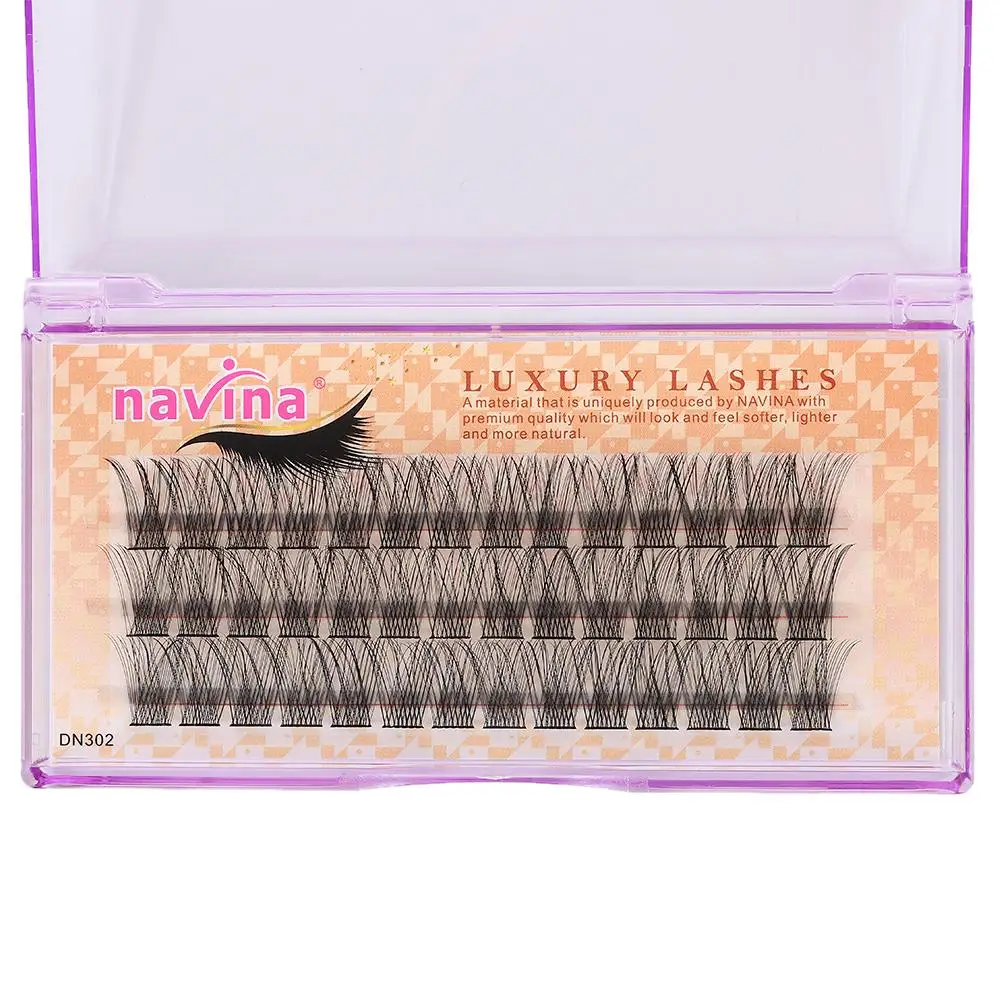 42 Cluster /box 0.07 Thickness False Eyelashes Natural Long Knotted/Knot Free Russia Premade Volume Fans C Curl Handmade
