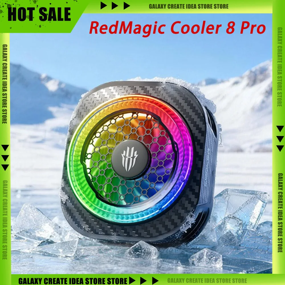 RedMagic Cooler 8 Pro CellPhone Cooler Magnetic 36W CellPhone Cooler high-power heat dissipation for Gaming Iphone Andriod Gifts