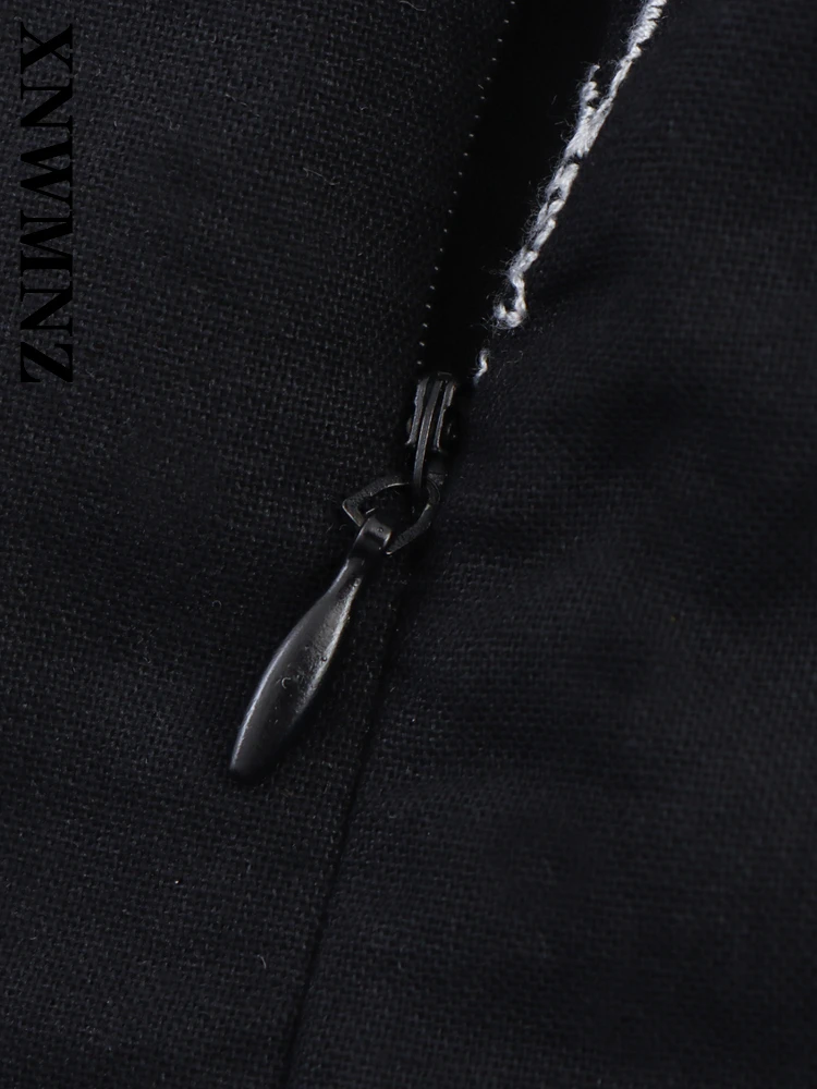 XNWMNZ 2025 Summer Sexy Holiday thin shoulder strap Sleeveless mini Dresses Chic boho Woman's Fashion Backless Pleated dress