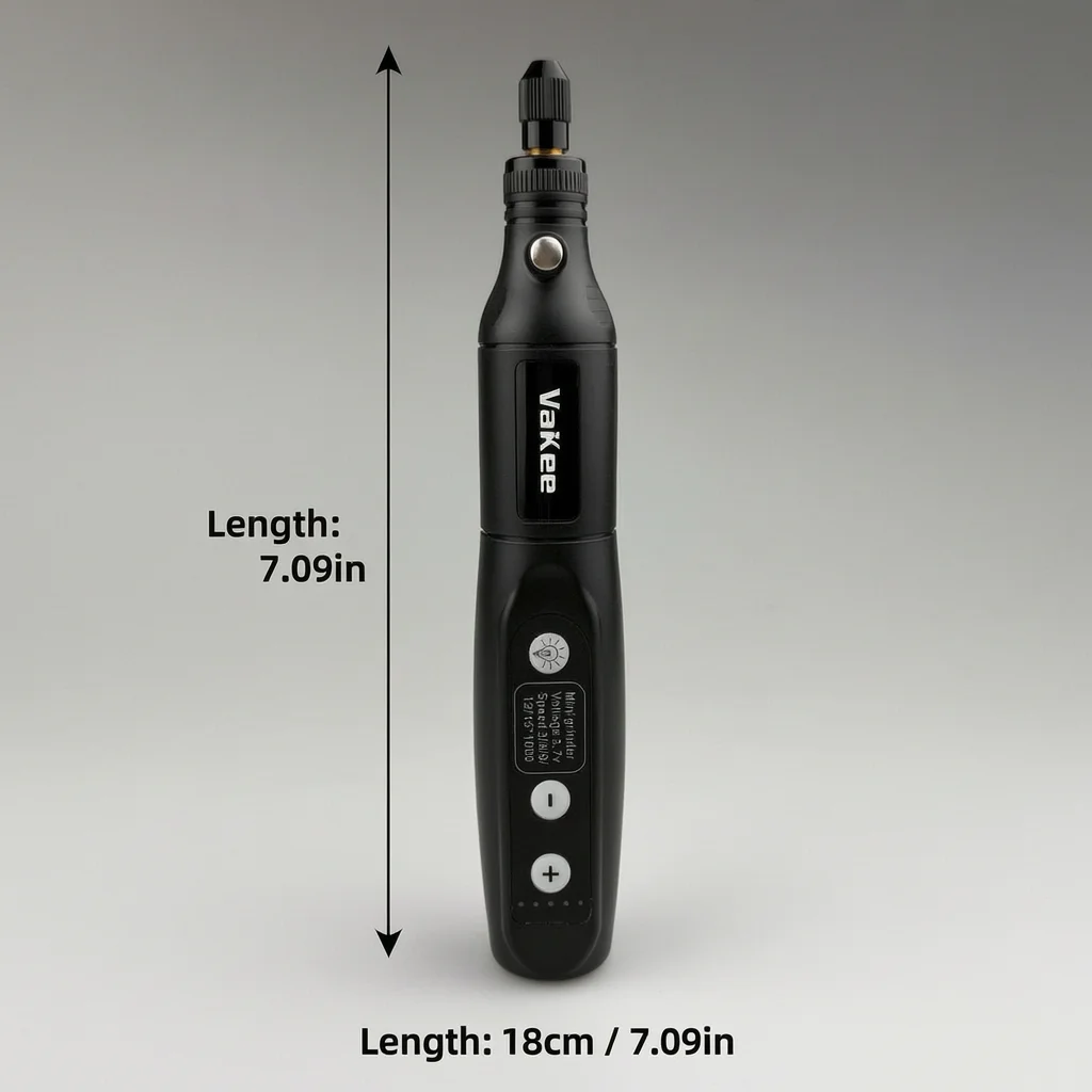 Vakee 5-Speed Adjustable Cordless Rotary Tool Kit, 3.7V Type-C Rechargeable Mini Grinder Pen, 2000mAh for Grinding Polishing Eng image 6