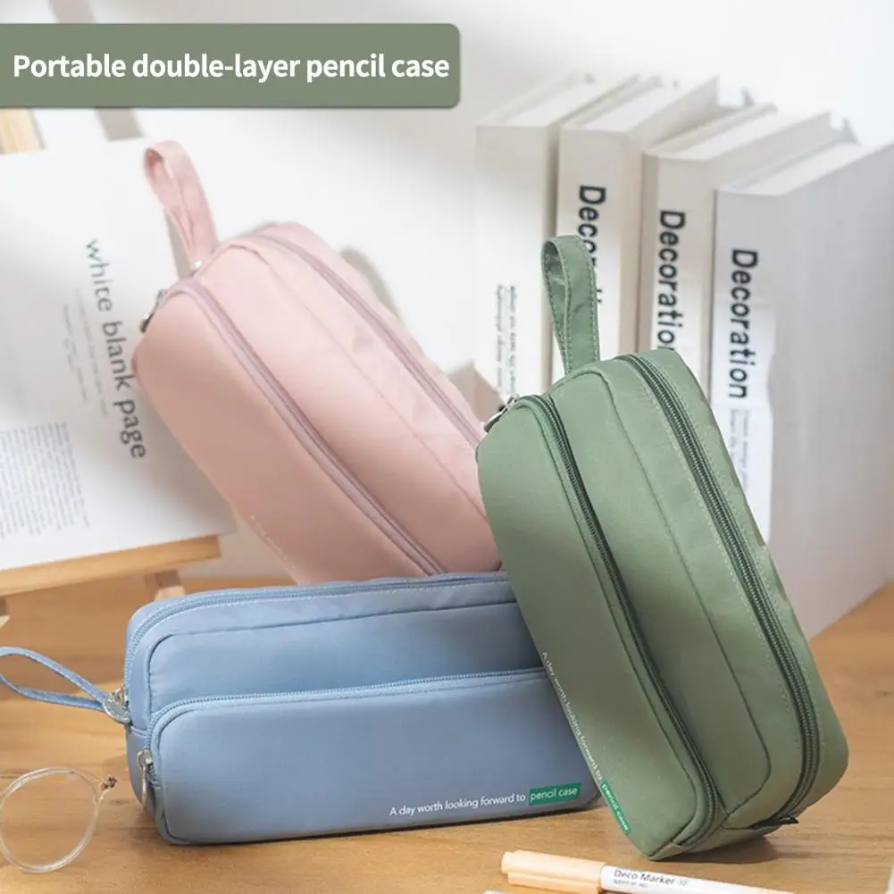 Dustproof Detailed Double-layer Pencil Case for Students   Pen Case Dustproof Detailed Double-layer Pencil Case for Students