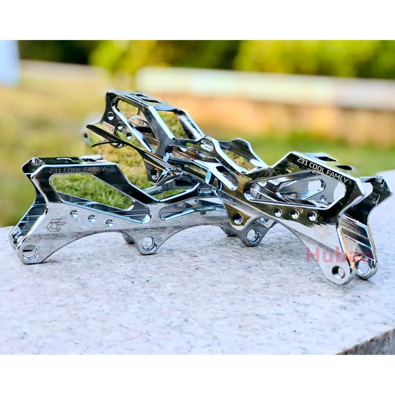 Inline Skate Frame Aluminum Skate Base Frame Bracket 4 Wheels 4*72/76/80mm Silver Roller Skates Chassis Suitable Shoe Size 35-45