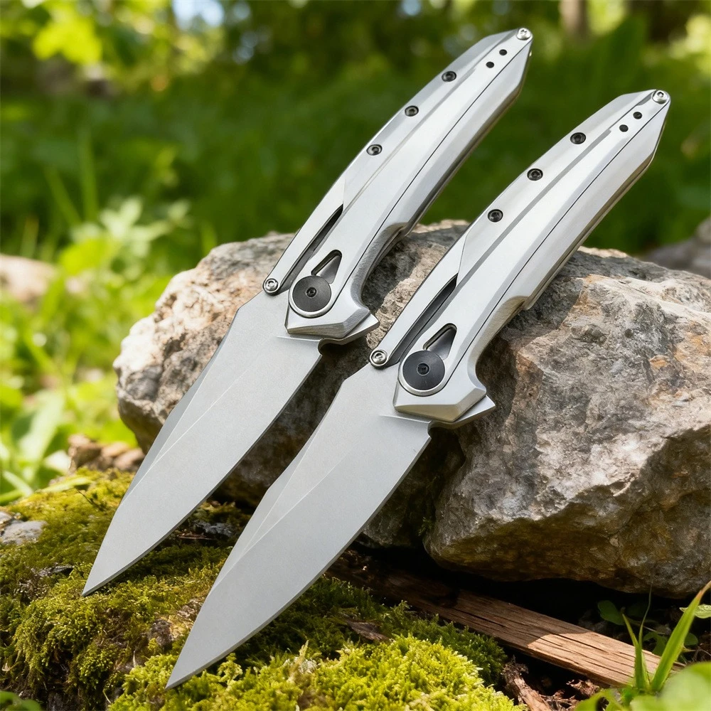 قسط 0990 سكين للفرد D2 شفرة فولاذية 420 مقبض من الفولاذ المقاوم للصدأ G10 مقبض في الهواء الطلق التخييم الصيد التنزه EDC أداة