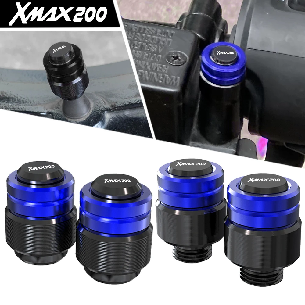 Motorcycle Rearview Mirror Plug Hole Screw Cap & Tire Valve Stem Caps Covers For YAMAHA XMAX200 XMAX 200 X-MAX200 2018-2023 2022