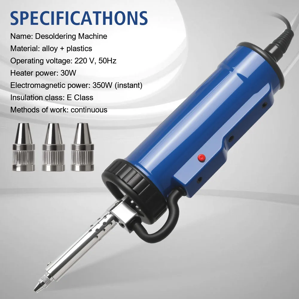 Nuova dissaldatrice automatica ADT03 con 3 ugelli di aspirazione Saldatura sottovuoto Ventosa per stagno Saldatura elettrica Rimuovi pompa portatile