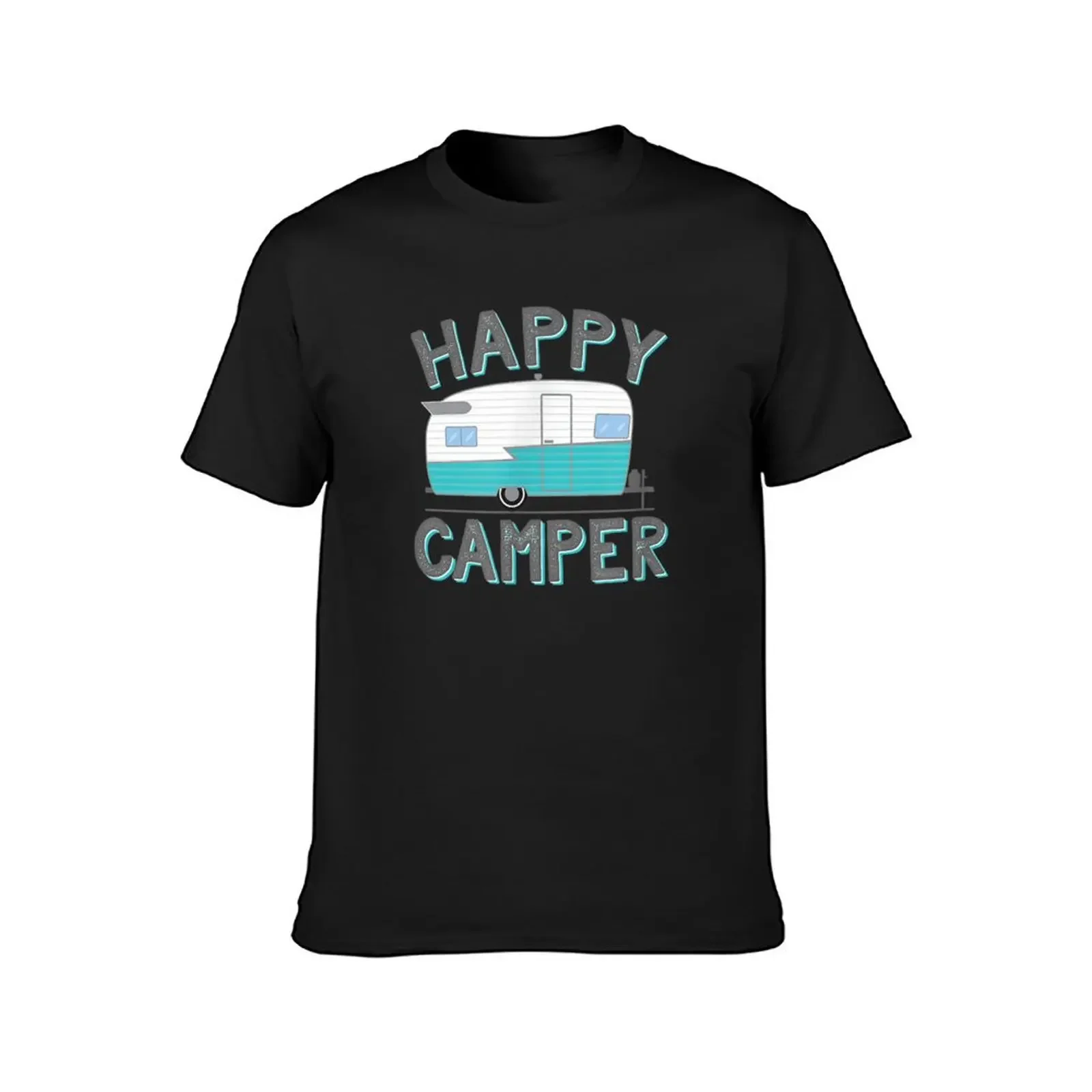 Happy Camper Vintage Shasta Trailer T-Shirt oversized t shirt boys whites customs vintage t shirts mens big and tall t shirts