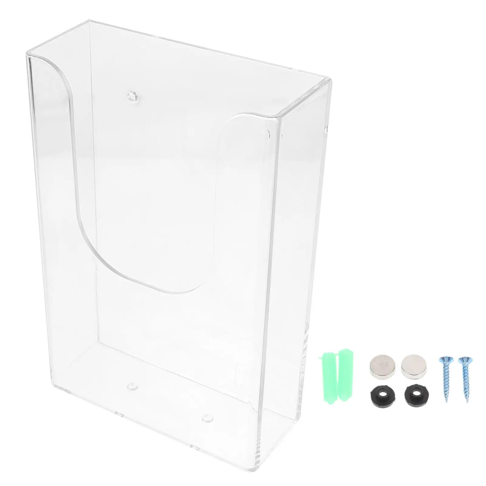 Wall Mount Document Rack Clear Plastic Shelf File Display Stand Magazine Holder Office Storage Box Decorative ganizer
