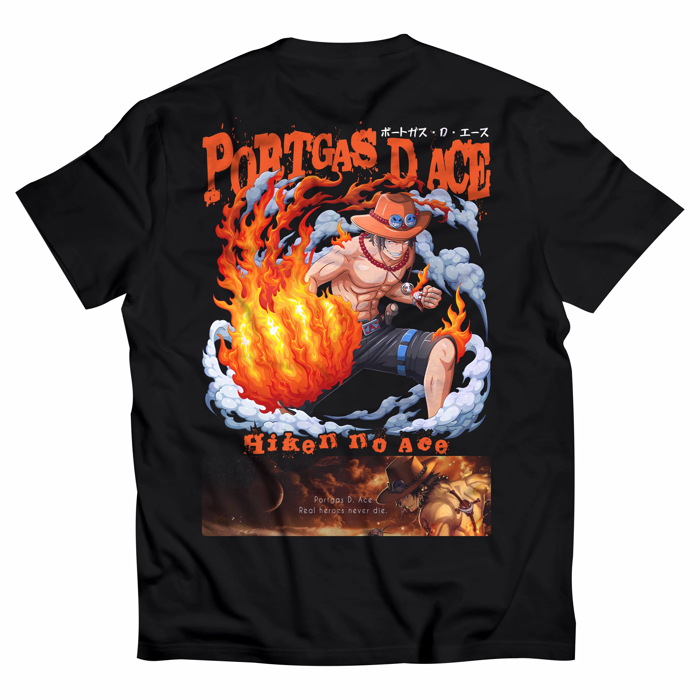 ONE PIECE Anime Ace Men Women Summer T-shirt Oversized Harajuku Oversized Retro Print Short Sleeve Casual Comfortable Y2k Top