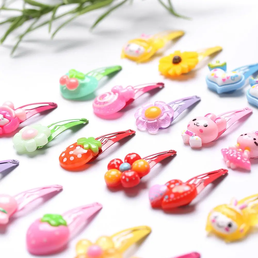 10/20Pcs Cartoon Kid Hair Jewelry Flower BB Clips Girls Lovely Hairpins Kinds of Flower Pattern Butterfly Shaped Hairpins