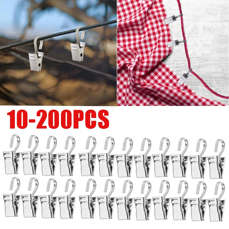 Neue Edelstahl Vorhang Clips Haken Vorhang Fotos Dekoration Draht Halter Ersatz Hängen Display Fotos Vorhänge Klemme