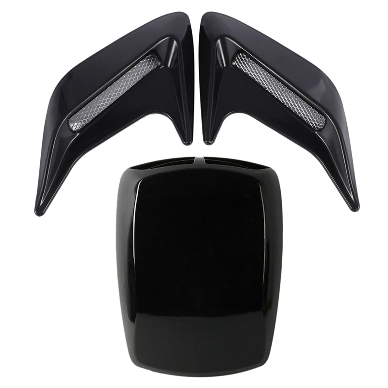 1 Pcs Universal Car Truck Hood Air Flow Intake Hood Scoop Vent & 2Pcs Vent Air Flow Mudguard Intake Sticker