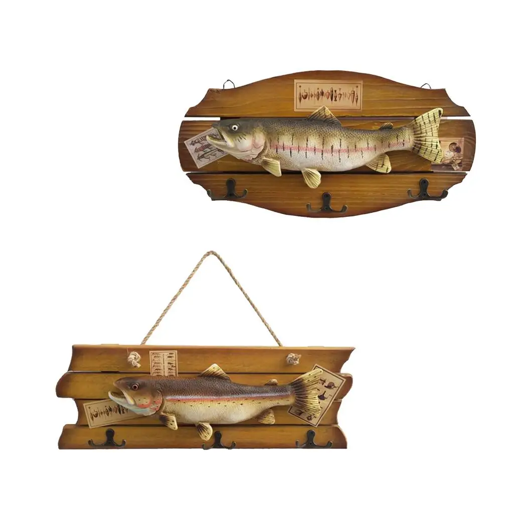 

Декоративное украшение для стен в виде рыб из дерева, имитация пиратского декора, большое украшение для сада, забора, балкона