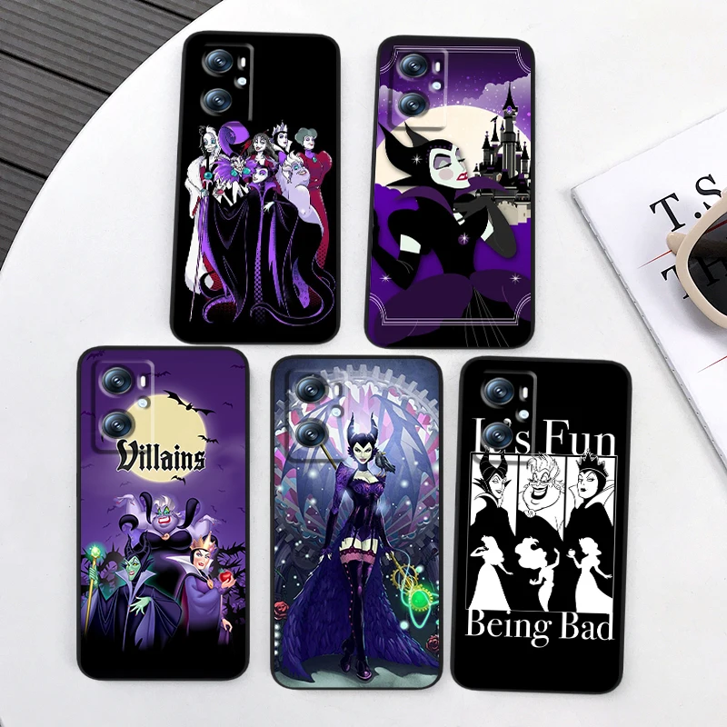 

Disney Dark Villains For OPPO Find X6 X5 X3 A54S A5 A94 A16 A53S A57 A74 A72 A98 A78 A96 A9 5G Black Cover Phone Case