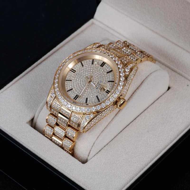 Moda feminina luxo diamante aço relógios pulseira senhoras relógio de quartzo rosa ouro das mulheres relógio de pulso cristal brilhante reloj mujer