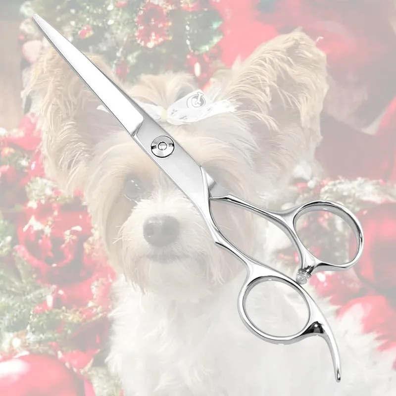 left handed 6 inch professional dog grooming scissor pet grooming shear straight scissor for sale