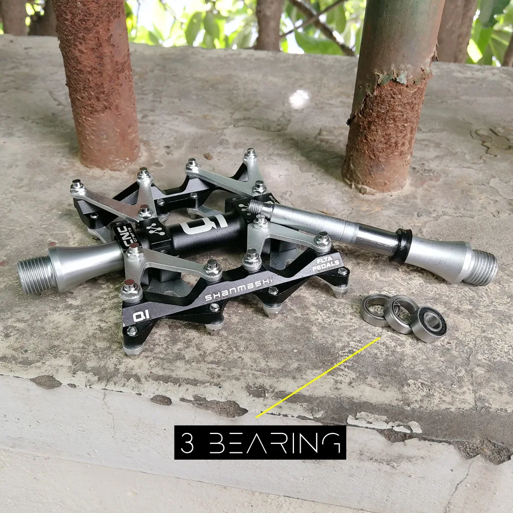 G265 Bicycle Pedal Mountain Bike 3Perine CNC Process Aluminum Alloy Material Bicycle Wide Non-slip Pedal Comfort