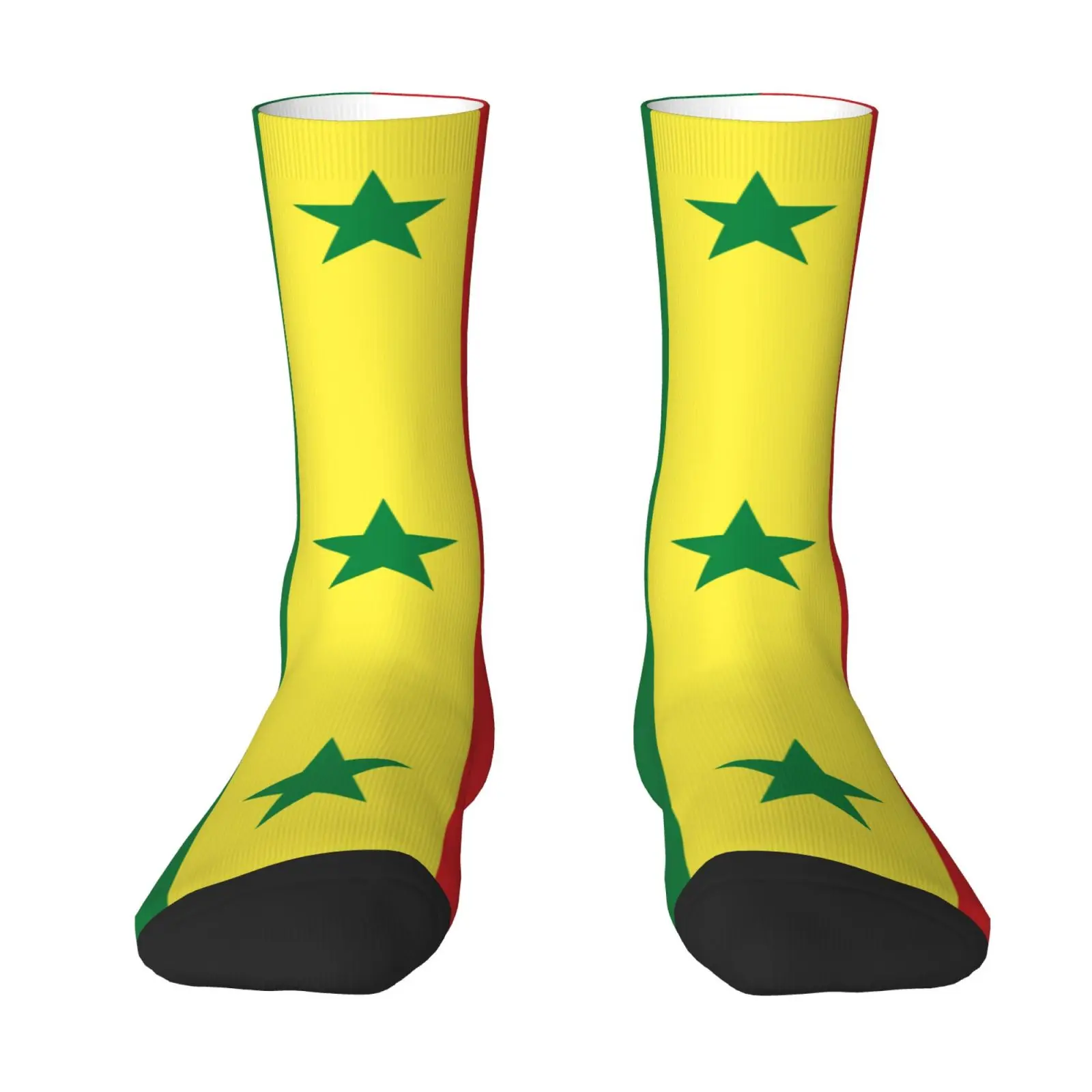 

Flag of Senegal Pattern Socks Retro Fashion Casual Socks Comfortable Warm Breathable Non-slip Socks Crazy Street Hip Hop