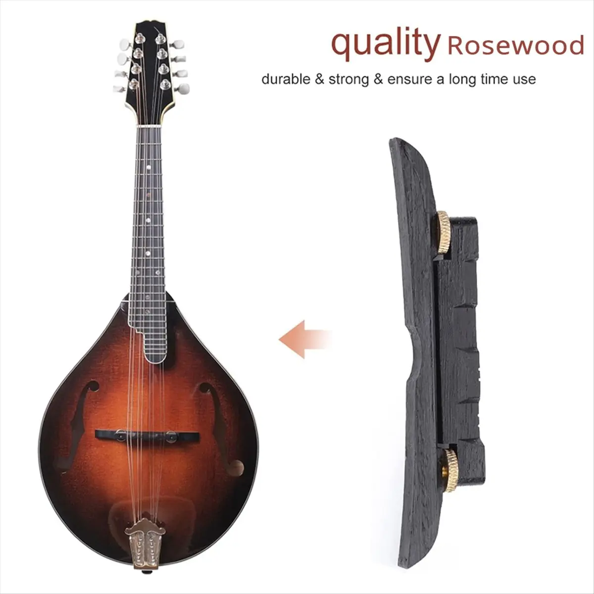 

ABJV Adjustable Mandolin Bridge Mandolin Musical Accessory for Mandolin Enhance Mandolin Bridge Replacement