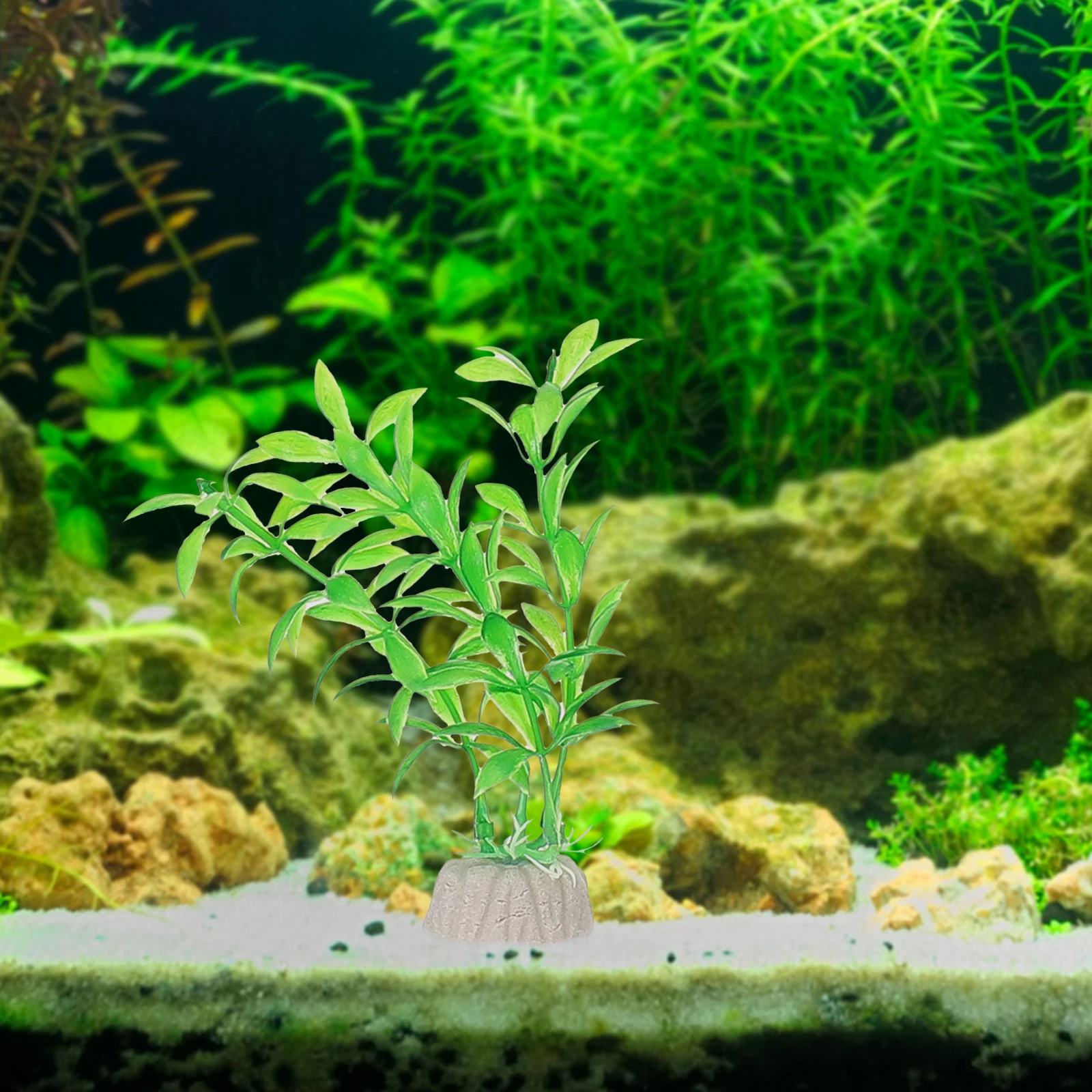 

Artificial Aquatic Plants Decorations Fish Tank PVC Green Simulation Aquarium Supplies Lifelike Safe Non Polluting Easy Care Pet
